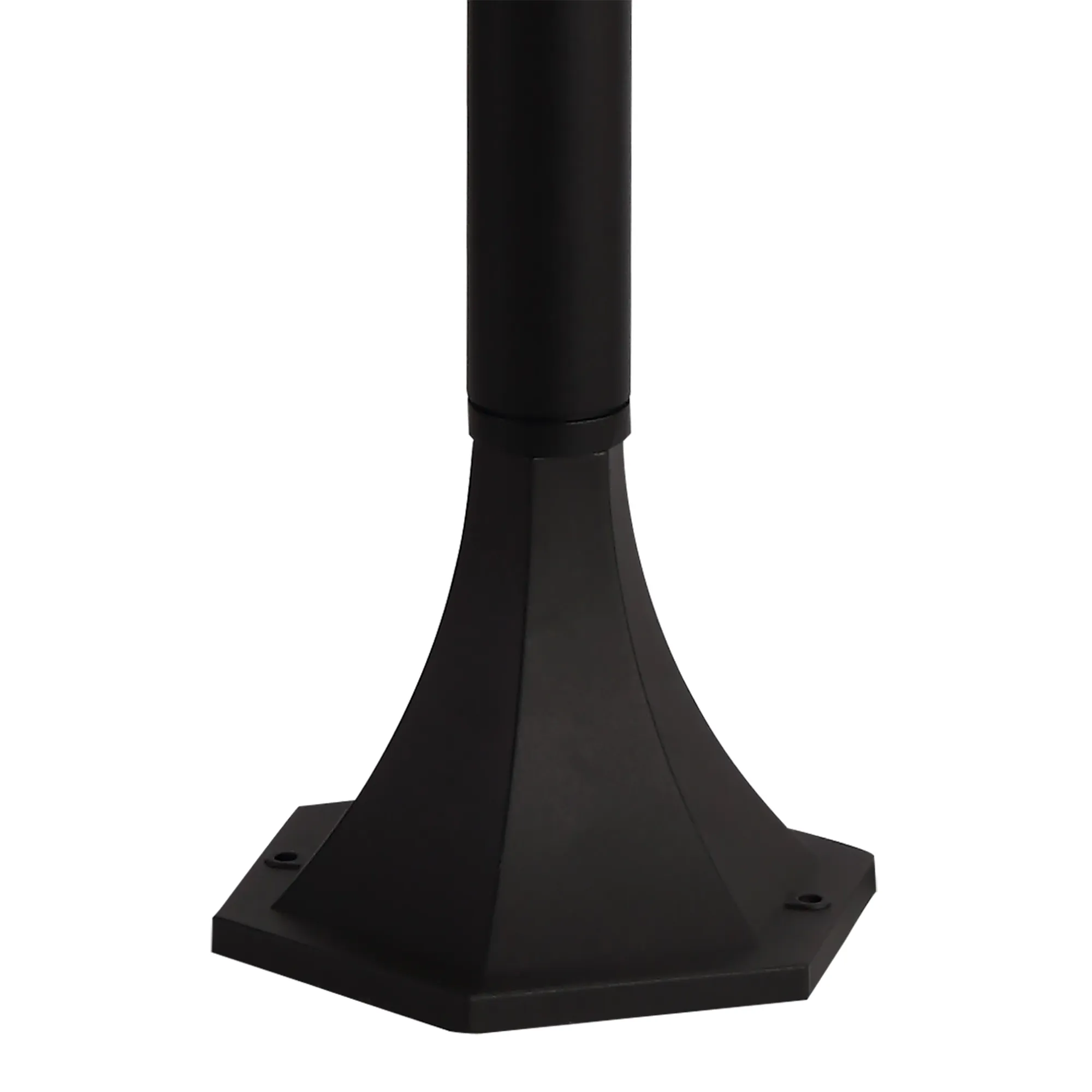 Luqi 100cm Post 1 Light IP44 Black, Clear D0548  Deco Luqi